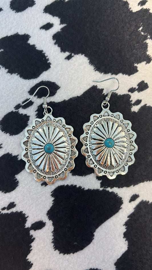 concho dangle earrings